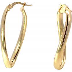 MONZARIO 1416-O GEEL 14K GEELGOUDEN OORRINGEN TWIST