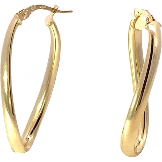 MONZARIO 1416-O GEEL 14K GEELGOUDEN OORRINGEN TWIST