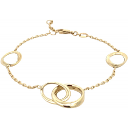 MONZARIO 1285-A GEEL 14K. GEELGOUDEN ARMBAND FANTASIESCHAKEL