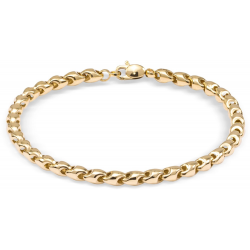 MONZARIO 838-A GEEL 14K. GEELGOUDEN ARMBAND FANTASIESCHAKEL