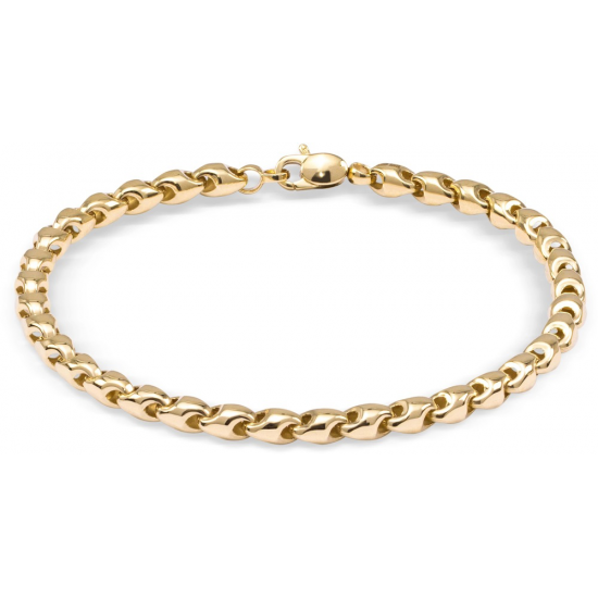 MONZARIO 838-A GEEL 14K. GEELGOUDEN ARMBAND FANTASIESCHAKEL