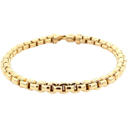 MONZARIO 1514-A GEEL 14K. GOUDEN ARMBAND VENETIAANS BOL