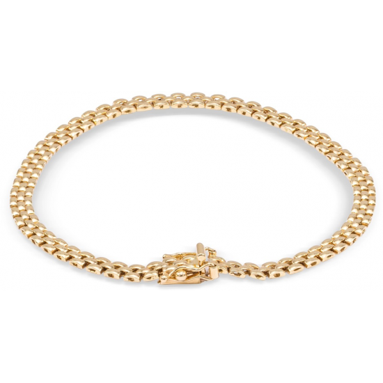 MONZARIO 1343-A GEEL 14K. GEELGOUDEN ARMBAND PANTERA SCHAKEL