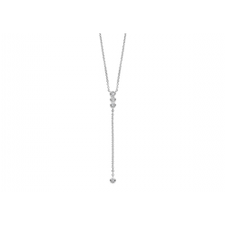 MOMENTS 61343AW ZILVEREN COLLIER MET HANGER GERHODINEERD ZIRKONIA