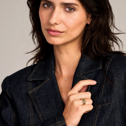 BLUSH 3200YLG GEELGOUDEN COLLIER MET HANGER LAB GROWN DIAMOND GEBOORTESTEEN COLLECTIE