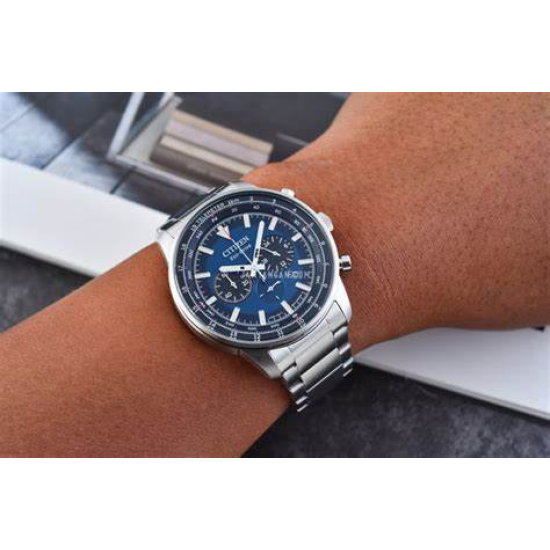 CITIZEN CA4500-91L HERENHORLOGE STAAL ECO-DRIVE CHRONOGRAPH