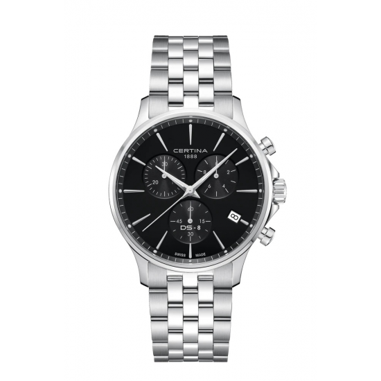 CERTINA C045.417.11.051.00 DS 8 STAAL CHRONOGRAAF