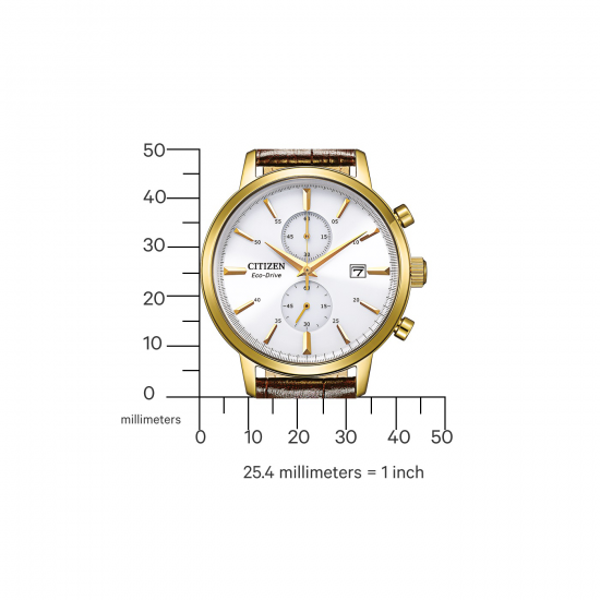 CITIZEN CA7062-15A HERENHORLOGE ECO-DRIVE VERGULD STAAL CHRONO