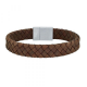 SON OF NOA 80970149223 ARMBAND BRUIN LEER MET STALEN MAGNEETSLUITING