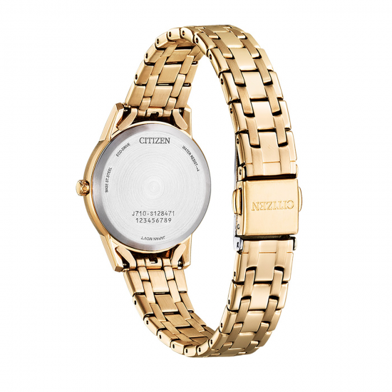 CITIZEN FE1243-83A DAMESHORLOGE ECO-DRIVE ROSÉ VERGULD STAAL