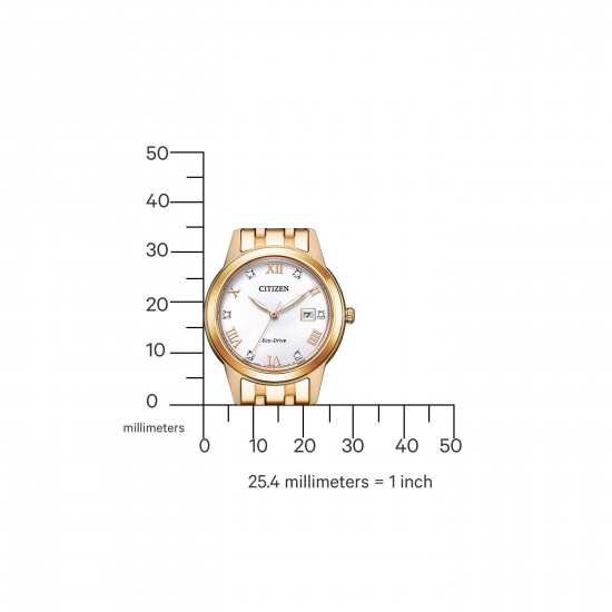 CITIZEN FE1243-83A DAMESHORLOGE ECO-DRIVE ROSÉ VERGULD STAAL