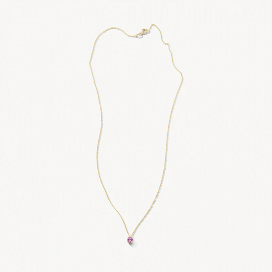 BLUSH 3200YPA GEELGOUDEN COLLIER MET HANGER AMETHIST GEBOORTESTEEN COLLECTIE