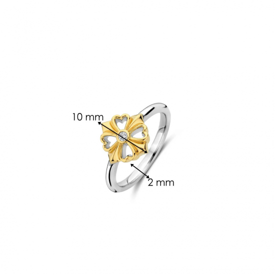 TI SENTO 12357ZY ZILVER VERGULDE RING MET ZIRKONIA