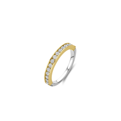 TI SENTO 12336ZY ZILVER VERGULDE RING MET ZIRKONIA