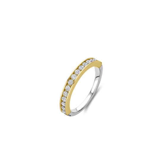 TI SENTO 12336ZY ZILVER VERGULDE RING MET ZIRKONIA