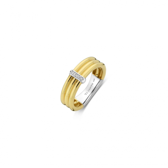 TI SENTO 12344ZY ZILVER VERGULDE RING MET ZIRKONIA