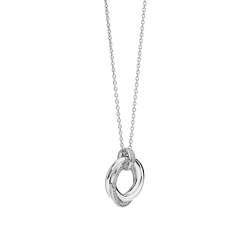 TI SENTO 34055ZI ZILVEREN COLLIER MET ZILVEREN HANGER ZIRKONIA