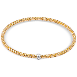 STELLA MILANO 1232-A GEEL 18 KT. GEELGOUDEN ARMBAND MET REKBARE KERN