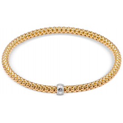 STELLA MILANO 1233-A GEEL 18 KT. GEELGOUDEN ARMBAND MET REKBARE KERN