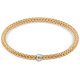 STELLA MILANO 1233-A GEEL 18 KT. GEELGOUDEN ARMBAND MET REKBARE KERN