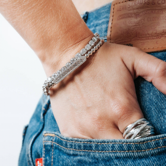 TI SENTO 23042ZI ZILVEREN ARMBAND ZIRKONIA