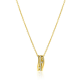 ZINZI ZIC2685 ZILVER VERGULD COLLIER MET HANGER ZIRKONIA