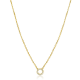 ZINZI ZIC2550Y ZILVER VERGULD COLLIER MET HANGER ZIRKONIA