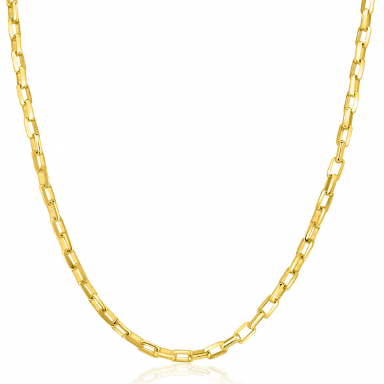 ZINZI ZIC2587 ZILVER VERGULD COLLIER VENETIAANSE SCHAKEL