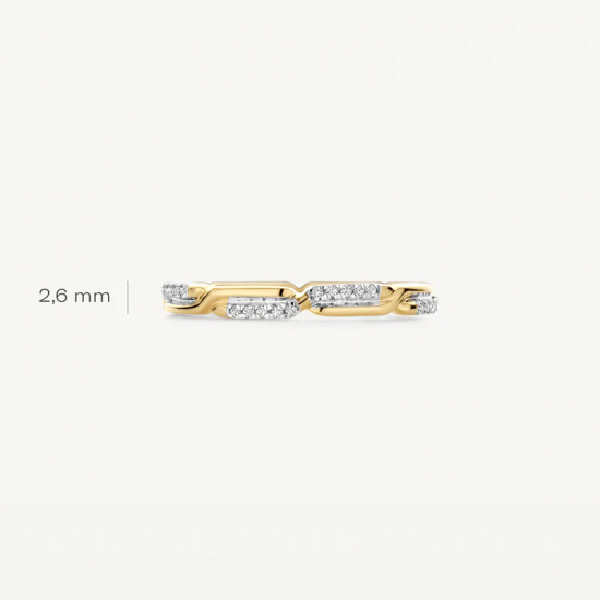 BLUSH 1256BZI BICOLOR GOUDEN RING ZIRKONIA