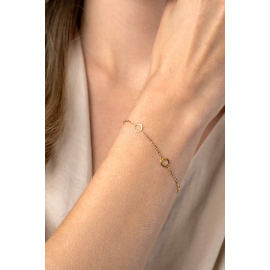 ZINZI ZGA445 GOUDEN ARMBAND RONDJES