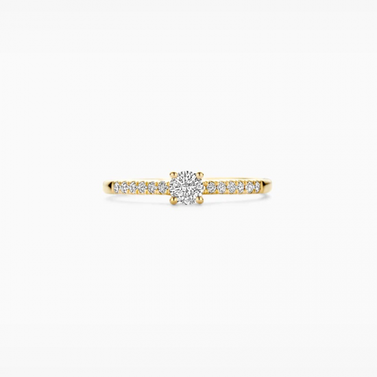 BLUSH LG1017Y GEELGOUDEN RING MET LAB GROWN DIAMOND 0.32CT