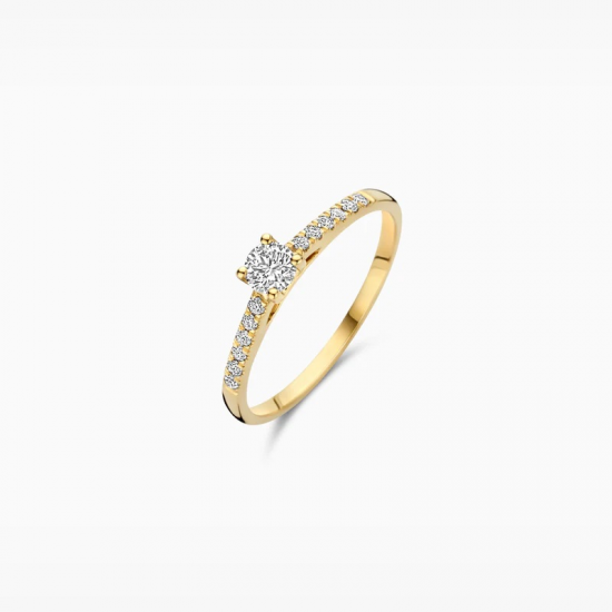 BLUSH LG1017Y GEELGOUDEN RING MET LAB GROWN DIAMOND 0.32CT