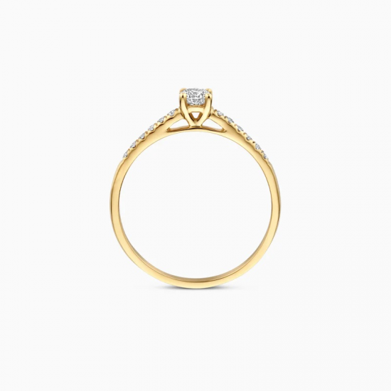 BLUSH LG1017Y GEELGOUDEN RING MET LAB GROWN DIAMOND 0.32CT