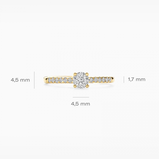 BLUSH LG1018Y GEELGOUDEN RING MET LAB GROWN DIAMOND 0.32CT