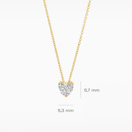 BLUSH LG3011Y GEELGOUDEN COLLIER MET LAB GROWN DIAMOND HARTHANGER 0.40CT BLUSH LG3011Y GEELGOUDEN COLLIER MET LAB GROWN DIAMOND HARTHANGER 0.40CT
