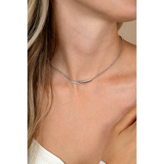 ZINZI ZIC2680 ZILVEREN COLLIER ZIRKONIA