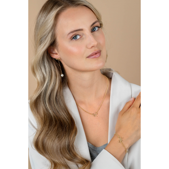 ZINZI ZIC2677 ZILVEREN COLLIER VERGULD STRIK ZINZI ZIC2677 ZILVEREN COLLIER VERGULD STRIK
