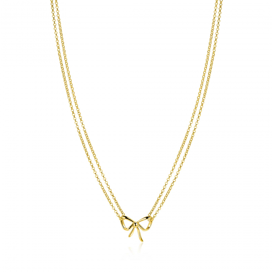ZINZI ZIC2677 ZILVEREN COLLIER VERGULD STRIK ZINZI ZIC2677 ZILVEREN COLLIER VERGULD STRIK