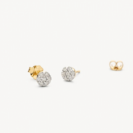 BLUSH 7635BDI GOUDEN OORKNOPPEN DIAMANT 0.17CT. BLUSH 7635BDI GOUDEN OORKNOPPEN DIAMANT 0.17CT.