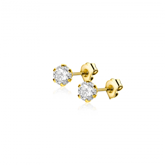 ZINZI ZGO472 14 KARAAT GOUDEN OORKNOPPEN ZIRKONIA ZINZI ZGO472 14 KARAAT GOUDEN OORKNOPPEN ZIRKONIA