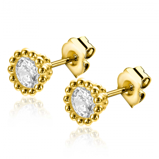 ZINZI ZGO319 14 KARAAT GOUDEN OORKNOPPEN ZIRKONIA ZINZI ZGO319 14 KARAAT GOUDEN OORKNOPPEN ZIRKONIA