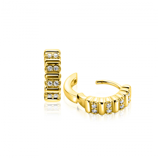 ZINZI ZIR2686Y ZILVER VERGULDE OORRINGEN ZIRKONIA ZINZI ZIR2686Y ZILVER VERGULDE OORRINGEN ZIRKONIA