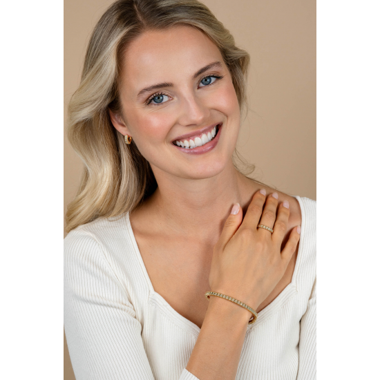ZINZI ZIR2686Y ZILVER VERGULDE OORRINGEN ZIRKONIA ZINZI ZIR2686Y ZILVER VERGULDE OORRINGEN ZIRKONIA