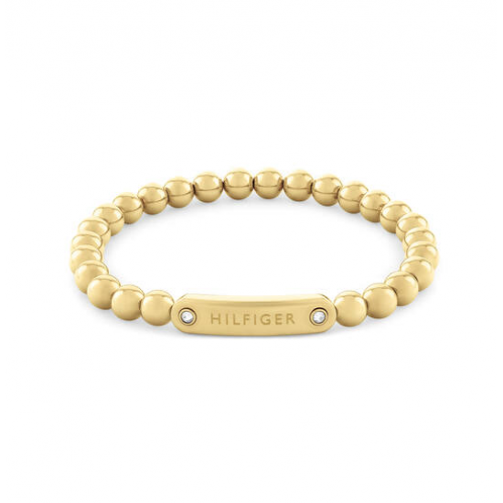 TOMMY HILFIGER JEWELS TJ2780935 VERGULD STALEN KRALENARMBAND