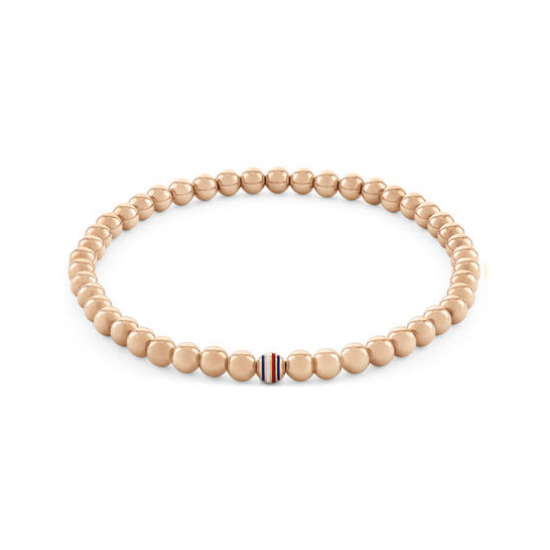 TOMMY HILFIGER JEWELS TJ2780939 ROSÉ VERGULD STALEN KRALENARMBAND TOMMY HILFIGER JEWELS TJ2780939 ROSÉ VERGULD STALEN KRALENARMBAND