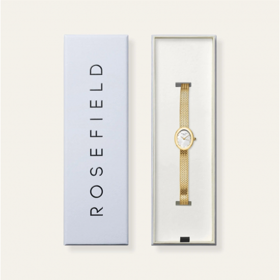 ROSEFIELD MWGMG-M02 DAMESHORLOGE VERGULD STAAL MINI OVAL
