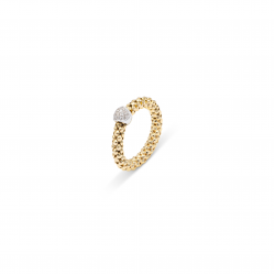 STELLA MILANO 1440-R BIC 18 KT. GEELGOUDEN RING MET DIAMANT SAFRAN COLLECTIE