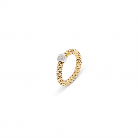 STELLA MILANO 1440-R BIC 18 KT. GEELGOUDEN RING MET DIAMANT SAFRAN COLLECTIE STELLA MILANO 1440-R BIC 18 KT. GEELGOUDEN RING MET DIAMANT SAFRAN COLLECTIE
