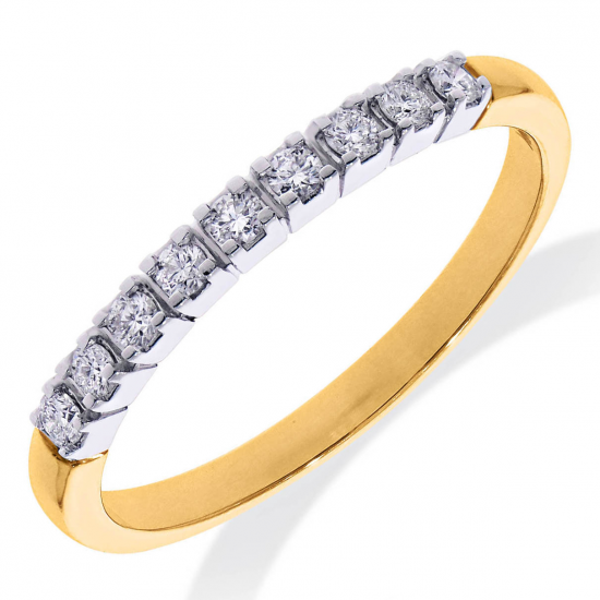 PAS DIAMONDS GGA2094 14K GOUDEN MEMOIRE RING MET NATUURLIJKE DIAMANT 0.18CT.