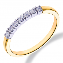 PAS DIAMONDS GGA1994 14K GOUDEN MEMOIRE RING MET NATUURLIJKE DIAMANT 0.14CT